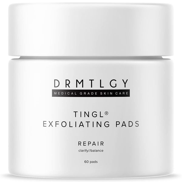 tingl Face and Body Exfoliator Pads - Anti Aging Acne Treatment with Glycolic Acid, Lactic Acid, and Salicylic Acid - Pore Minimizer, Oil Cleanser, Blackhead Remover and Skin Exfoliator in One