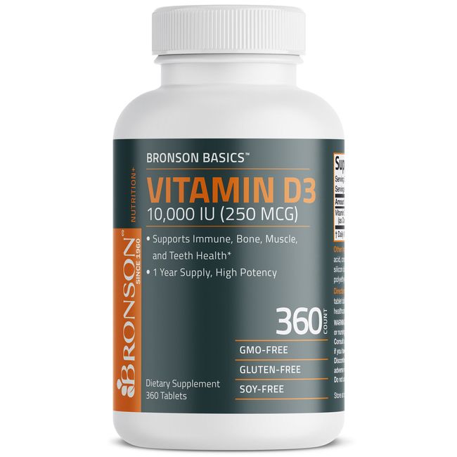 Bronson Vitamin D3 10,000 IU High Potency, 360 Tablets