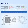 XINYIELE 16MM Latching 12V Push Button Switch On Off,Waterproof with LED Light Power Button Switch for car，0.63" Mounting Hole with Wire Socket Plug Self-Locking(Ring White LED/Black Shell)