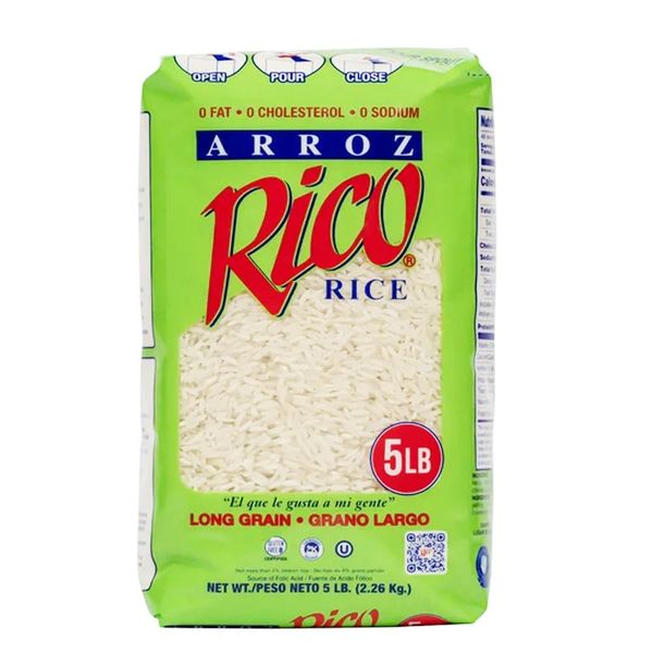 Rico Enriched Long Grain Rice, 5 lbs