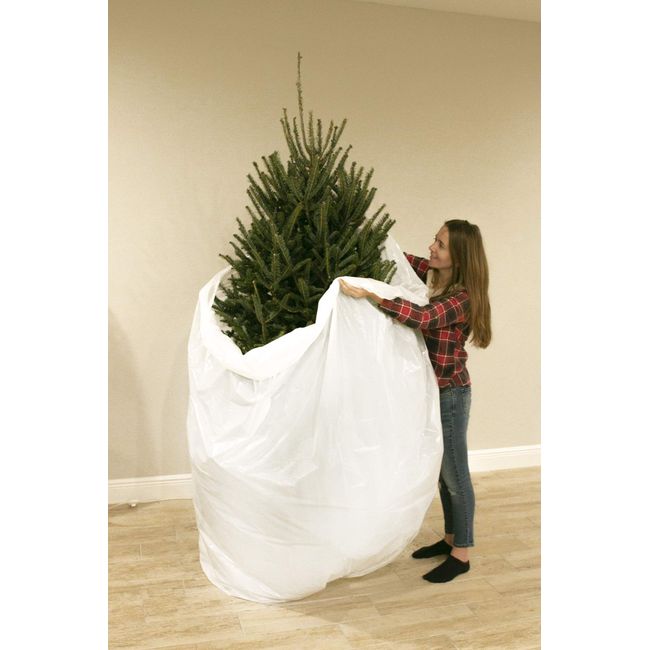 Jumbo Christmas Tree Removal Storage and Disposal Bag for Trees Up to 9 Foot Six Inches Biodegradeable Recycleable Plastic Bag Xmas Tree Skirt