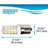 2-Pack 110V E17 Dimmable LED Light Bulb for LG 6912W1Z004B Microwave Light