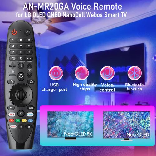 AN-MR20GA Voice Magic Remote Replacement for LG Smart OLED QNED NanoCell Webos TV Magic Remote with Pointer Function. Replacement MR21 MR22 MR23 MR24 GC MR18BA MR650A AKB75855501