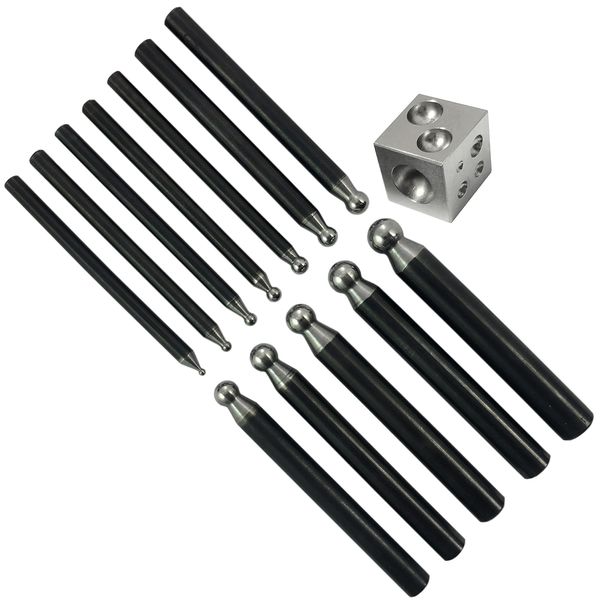 12 Doming Punching Stamp Block 25 mm 12 Depressions