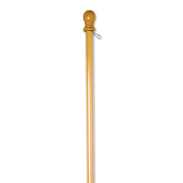 Evergreen 56" Solid Wood Flag Pole with Holder, Anti-Wrap Tube for 3'x5' Flags, Wall Mounted, Residential/Commercial