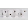 Bees Egg Cups Set 4 Fine Bone China Bumblebee Hand Decorated in UK