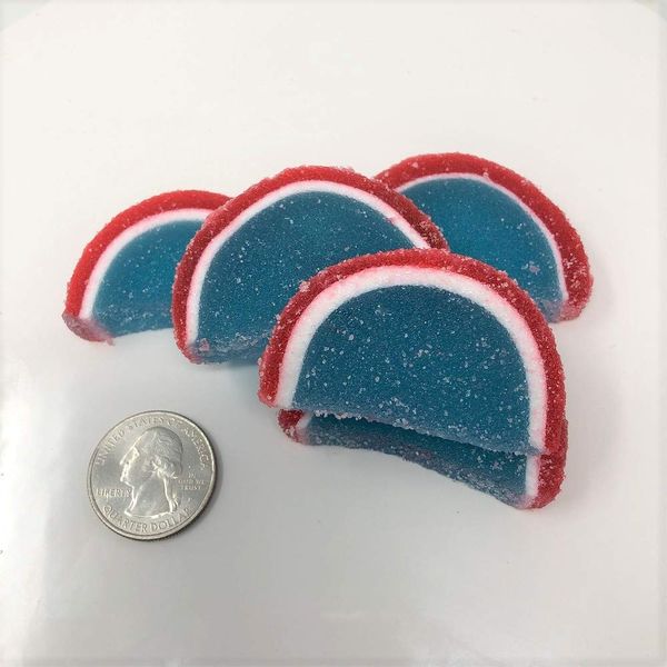 Cavalier Candies Fruit Slices Blue Raspberry flavor jelly candy 1 pound