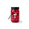 Excelsa Peanuts Christmas Lantern Tealight, Red with Decoration, Size: 7.5 x H.13 cm