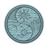 Yin Yang Day and Night Light Blue PopSockets Adhesive PopGrip