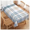 Walmsco Tablecloth Cyan Plaid Checkered Pattern Decor For Dining Room Kitchen Rectangular Table Cover 132 * 178cm