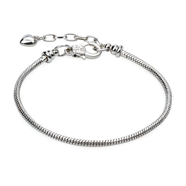 5pcs Chain Bracelets Kit Silver Plated Snake Chain with Heart Lobster European Charm Bracelet for Christmas DIY Women Girls Jewelry Findings Bracelet Making