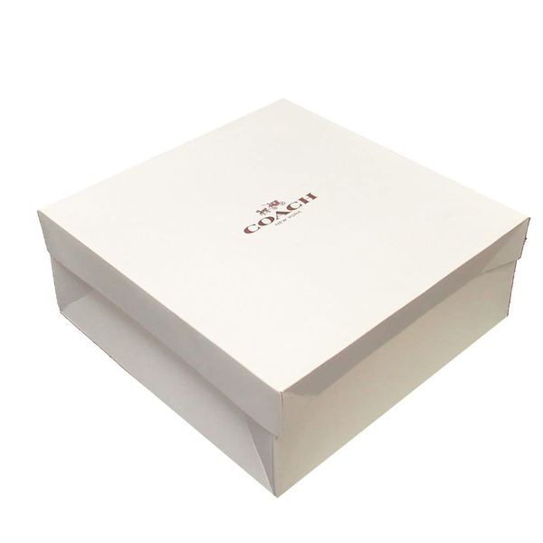 Outlet Coach Outlet Box, Gift Box, Size LL, White, Brown Characters [Parallel Import]