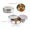 Masala Box with 7 Spice Containers and 2 Spoons, Lid Included
