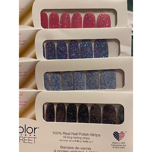 colorstreet nails Holidaze, Ice Castle, Mardi Gras, LA Dreams