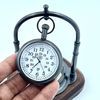 Table Clock with Compass Personalized Engraved Compass Retirement Gift, Handwritten Working Compass with Clock, Retirement Gift (Black Finish)
