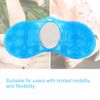 Shower Foot Scrubber Massager, Blue Silicone Foot Massage Cleaner Bath Shower Foot Massage Mat Pad with Pumice Scrub Stone Bathing Aid Foot Massage Exfoliating Foot Cleaner