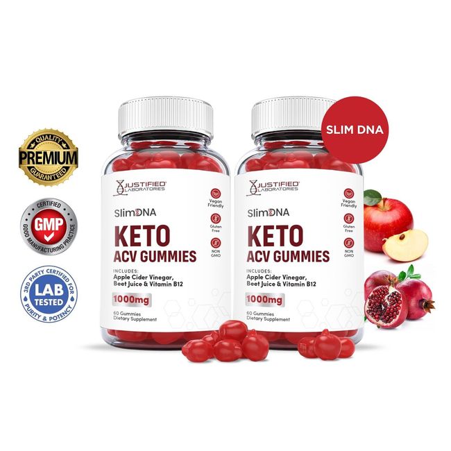 Slim DNA Keto ACV Gummies 1000MG Apple Cider Vinegar 120 Gummys