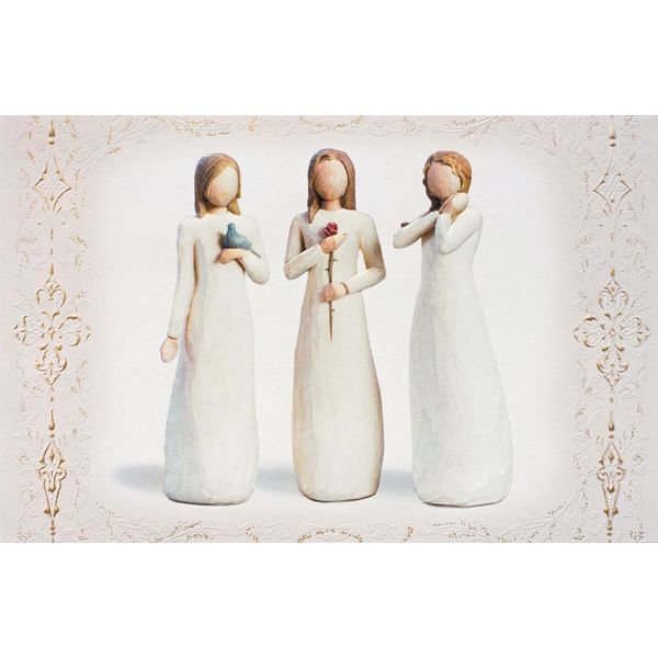 Willow Tree Three Blessings Greetings Christmas Card (Greeted) New