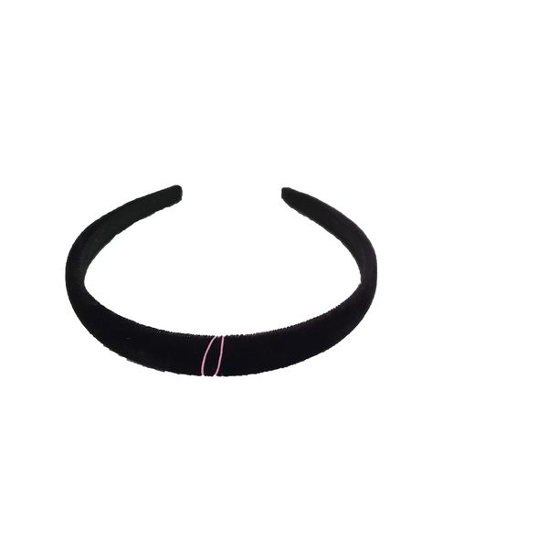 1.5cm wide Black velvet fabric aliceband headband women fashion winter