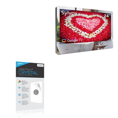 BoxWave Screen Protector Compatible with Sylvox Magic Mirror TV Embedded Wall Model (24 in) - ClearTouch Crystal (2-Pack), HD Film Skin - Shields from Scratches