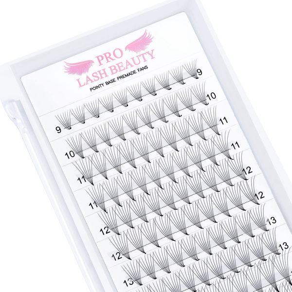 Pre Made Fan Eyelash Extensions 7D-C-0.07-8-15 Pointy Base Premade Fans Eyelash Extension 0.05 0.07 0.10 Lash Extensions Pre Fanned Russian Volume Lashes C D curl（7D-C-0.07-8-15mix）