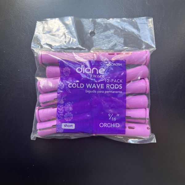 Cold Wave Short 9/16" Perm Rods W/ Band Non Slip 1 - Dozen  Orchid