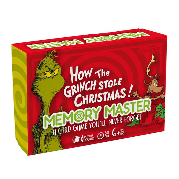 AQUARIUS Grinch Christmas Memory Master Card Game - Fun Family Party Game for Kids, Teens & Adults - Entertaining Family Game Night Gift - Officially Licensed Merchandise - Ages 6+