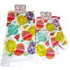 EASTER ~ Kitchen Towel & Oven Mitt Set ~ DECORATED EASTER EGGS