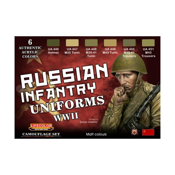 Lifecolor - Russian Infantry Uniforms WWII 6X 20ml
