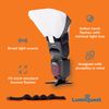 LumiQuest Ultrasoft Frosted Light Diffuser, Compact Light Modifier with UltraStrap Bundle, Universal Classic Design for External Camera Flashes, Black
