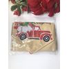 Merry Christmas Farmhouse Red Tuck/Trees table runner Holiday Decor, 3D Pattern