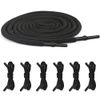 Samcos Cord, 10 Pieces, Black, 0.2 inch (5 mm) Wide, Drawstring String, Handmade, DIY Material, String (Black)