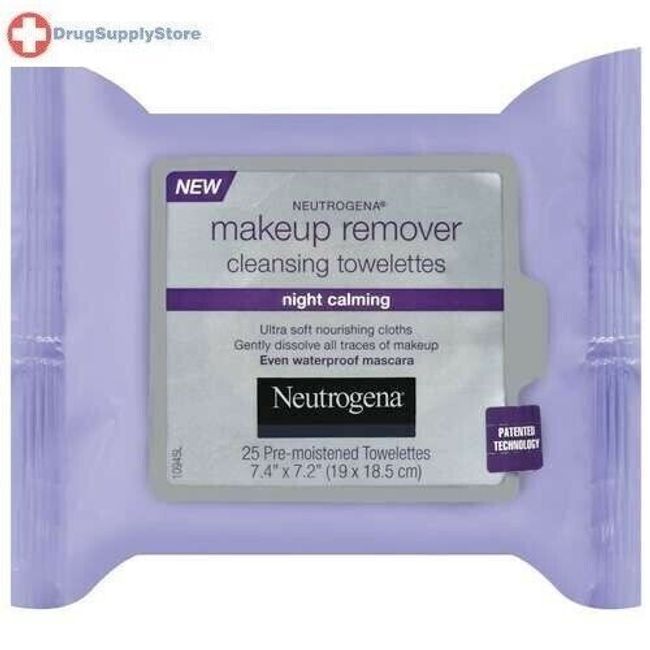 Neutrogena Makeup Remover Cleansing Wipes Night Calming 25ct