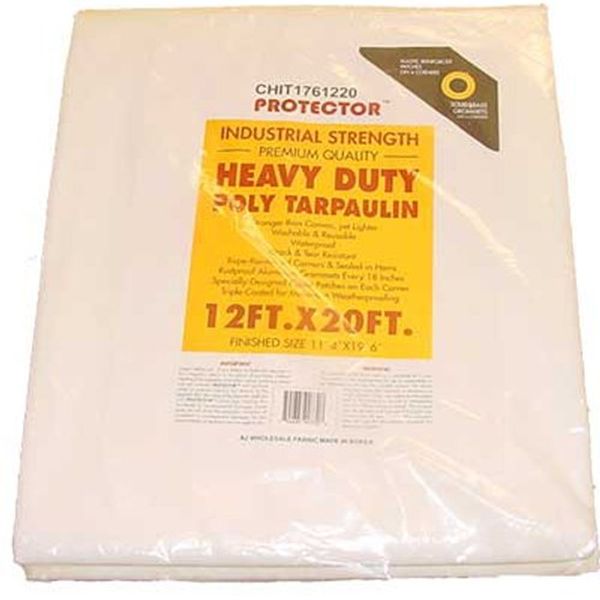 Pit Bull Tarp Heavy Duty 10 Feet by 20 Feet, White