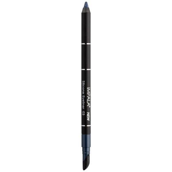 Impala - Waterproof Eyeliner with Silicone | Defined Line or Blurred Effect | Easy to Apply Creamy Texture | Intense, Long Lasting and Waterproof Colour | 03 Metallic Grey