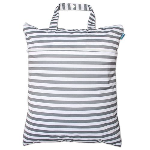Teamoy Wet Bag (Waterproof Bag), Diapers, Wipes, Change of Clothes, Towels, Swimwear, Bath Supplies, Meal Set, Multi-Storage, Outings, Travel, Sports, Hot Springs, Christmas Gift (Gray, Stripe)