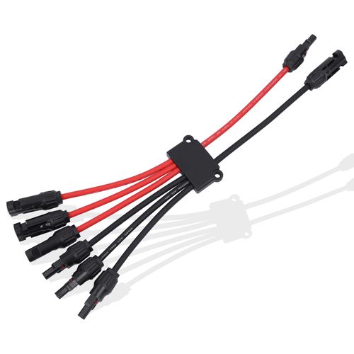 IFYKIM Solar Parallel Connectors for 3 Solar Panels, Tool-Free MC4 Solar Cable Splitter, Y Branch Solar Panel Splitter, 2 to 6 Solar Parallel Adapter IP68 Waterproof (FMMM/MFFF)