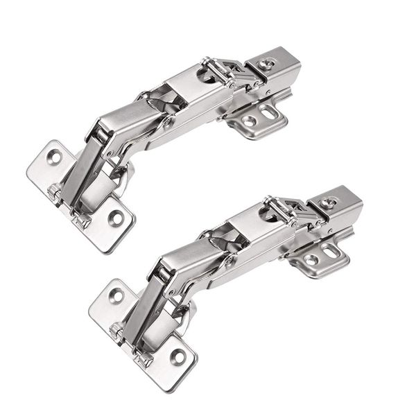 uxcell 175 Degree Hinges Face Frame Soft Closing Hydraulic Concealed Cabinet Hinge,2 Pcs (Half Overlay)