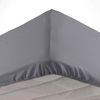 Douceur d'Intérieur Single Fitted Sheet 90 x 190 cm Microfibre Plain Oscar Anthracite 100% Polyester