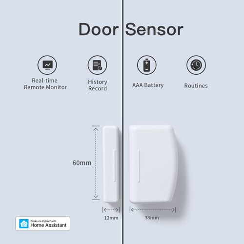THIRDREALITY Zigbee Contact Sensor, Door and Window Monitor, Home Automation, Works with Home Assistant, SmartThings, Aeotec, Homey, Hubitat or Echo Devices with Build-in Zigbee Hub,hub Required