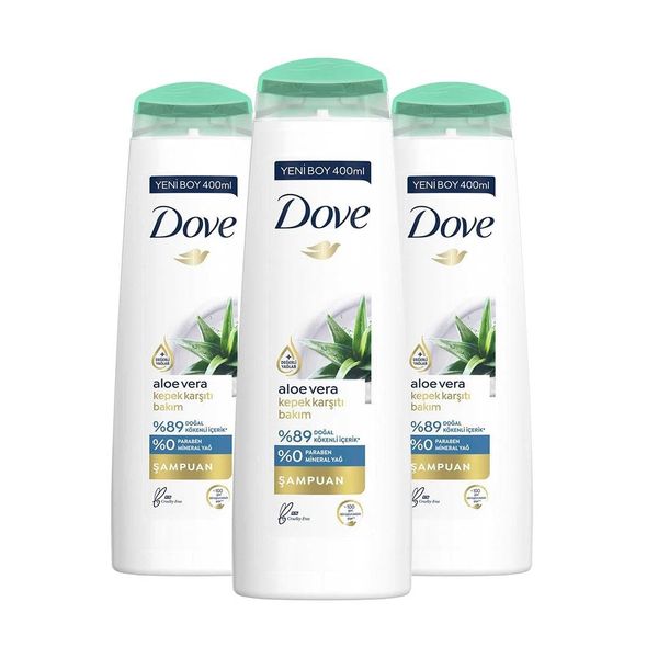 Dove Ultra Care Şampuan Kepek Karşıtı Bakım Aloe Vera 400 ml x 3 Adet