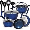 Pots and Pans 12 Piece Set, Ceramic Nonstick Induction Ready Cookware Kitchen Se