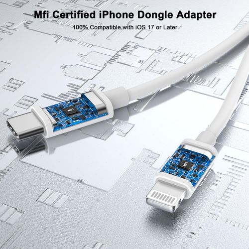 [Apple MFi Certified] 2-in-1 iPhone Headphone Adapter, Lightning/USB Type C to 3.5 mm Headphone Jack Adapter, iPhone Aux Adapter Converter Dongle Audio Cable for iPhone 16 15 14 13 12 11 XS XR X 8 7