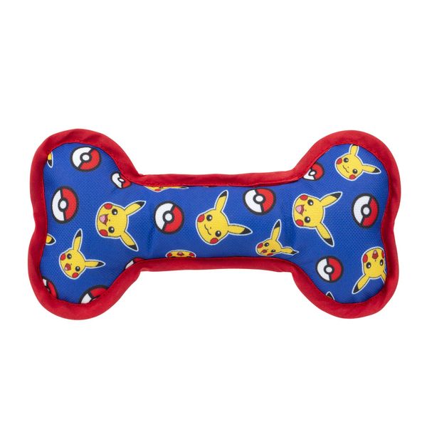 Pokémon Plush Squeaky Bone - 8-inch Plush Bone with Printed Design and Squeaker