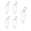 Wacnune 5 Pcs 50ml Refillable Bottles Travel Containers Empty Plastic Bottles with Hook Carabiner Belt Clip