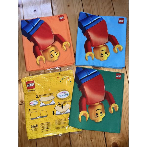 Lego Book Covers Stretchable Fabric Set Of 3, fits up to 11”Hx9.5”W