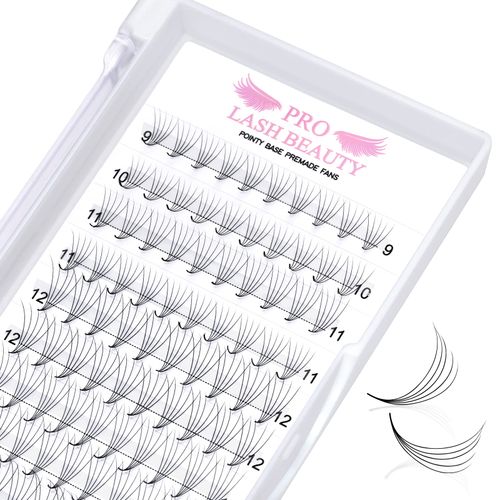 Pre Made Fan Eyelash Extensions 4D-C-0.10-8-15 Pointy Base Premade Fans Eyelash Extension 0.05 0.07 0.10 Lash Extensions Pre Fanned Russian Volume Lashes C D curl(4D-C-0.10-8-15mix)