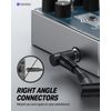 Donner 7.5cm Patch Cable for Guitar Effector, Black (6 Pack)