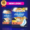 Maxi Overnight Pads Size 4 with Wings Unscented 28 Count X 3 (84 Total)