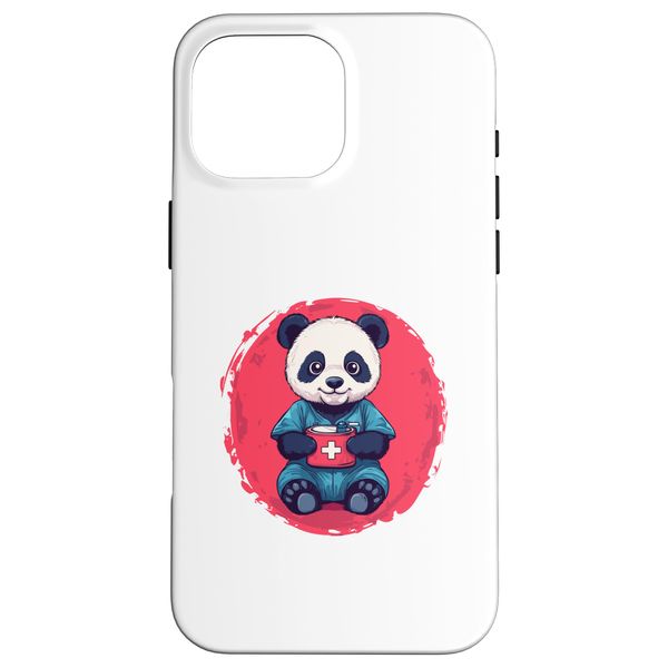 Panda Krankenschwester mit medizinischem Kit Hülle für iPhone 16 Pro Max